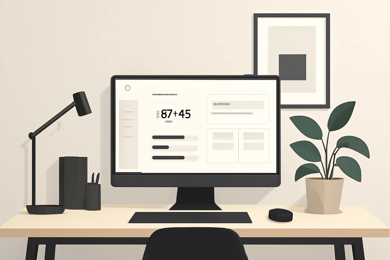 Concept visual for: How Cuslr’s minimal dashboard design supports deep work
