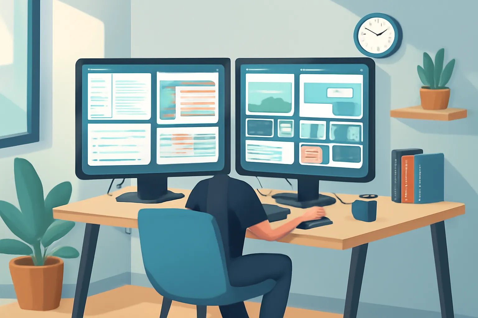 Concept visual for: Comparison with Traditional Desktop Layouts