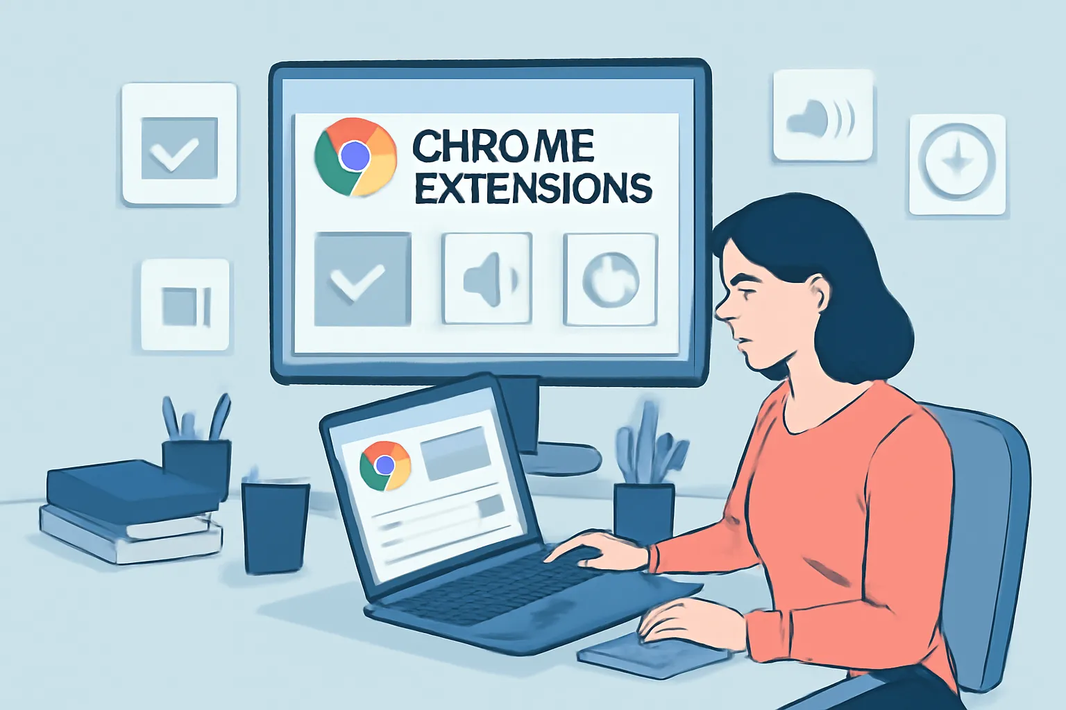 Concept visual for: Top Chrome extensions for classroom management
