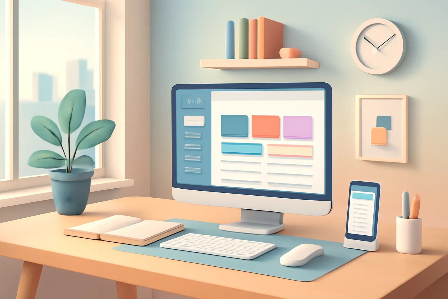 Concept visual for: Design Principles for a Single-Tab Workflow